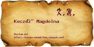 Koczó Magdolna névjegykártya