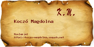 Koczó Magdolna névjegykártya