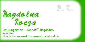 magdolna koczo business card